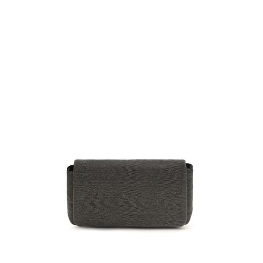 Schwarze Leder Umhängetasche