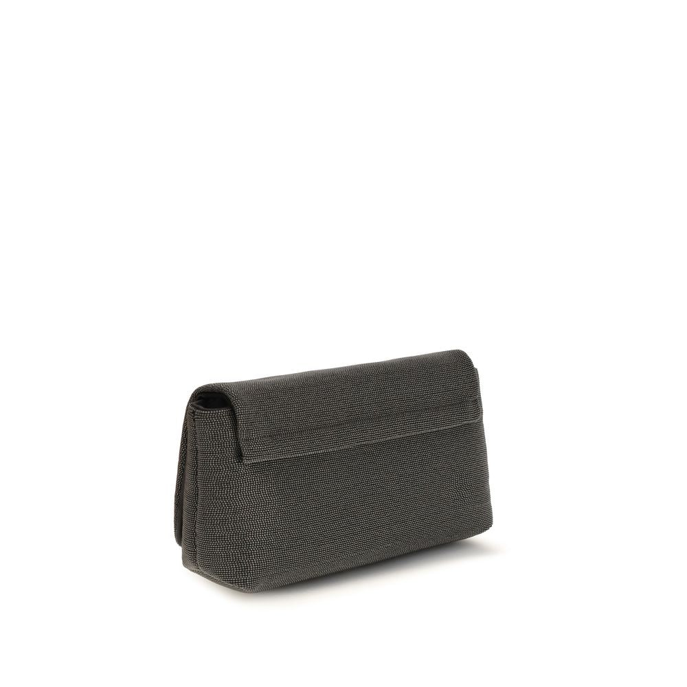 Schwarze Leder Umhängetasche