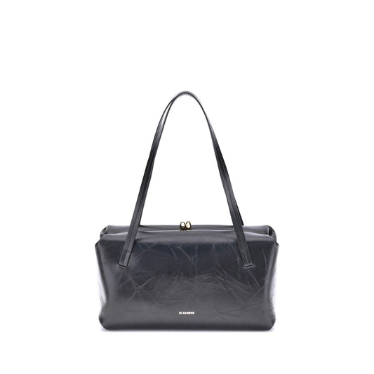 Schwarze Bos Taurus Kalbsleder Schultertasche