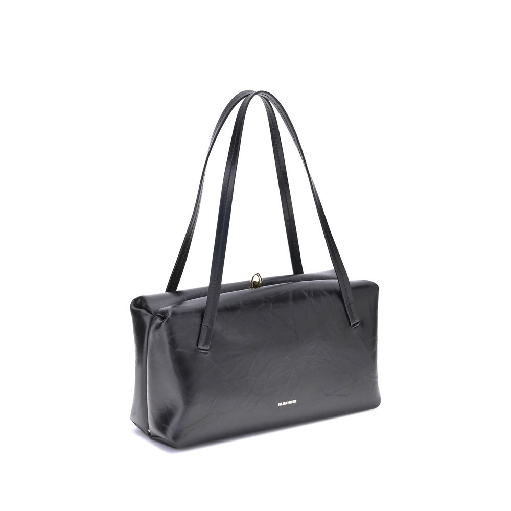 Black Bos Taurus Calf Leather Shoulder Bag