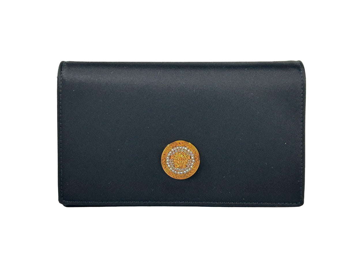 Versace Mini Chain Black Crossbody Geldbörse