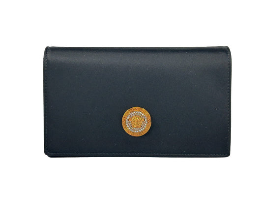 Versace Mini Chain Black Crossbody Geldbörse