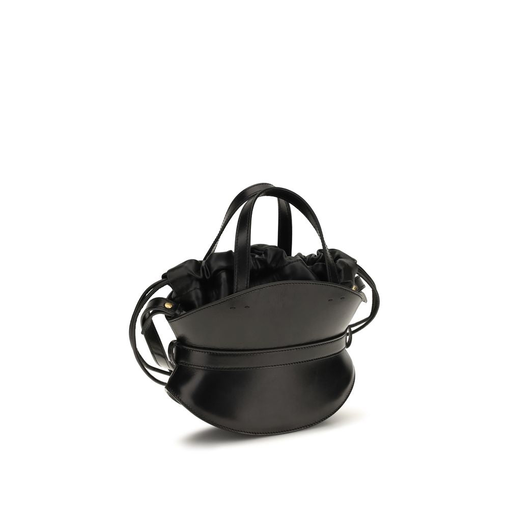 Black Bos Taurus Calf Leather Shoulder Bag