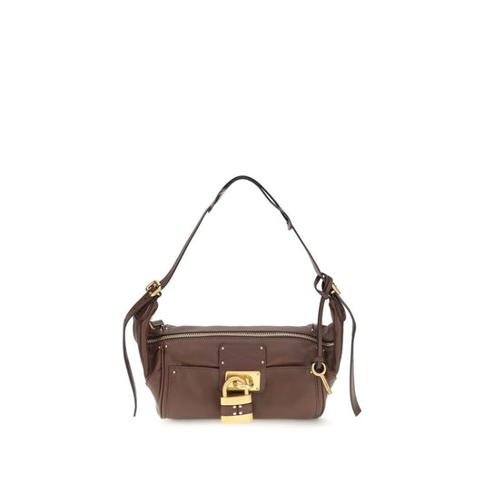 Brown calf leather Bos Taurus shoulder bag