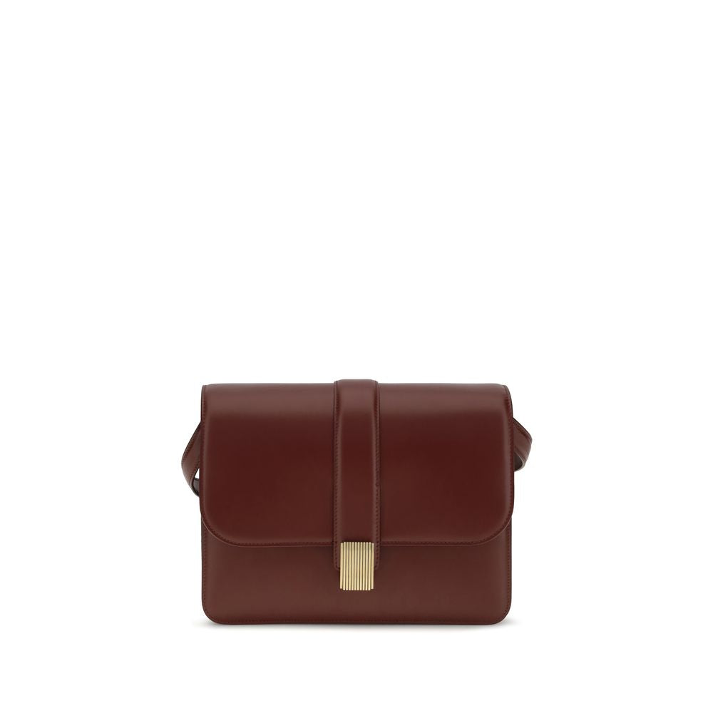 Shoulder bag Bos Taurus in bordeaux calfskin