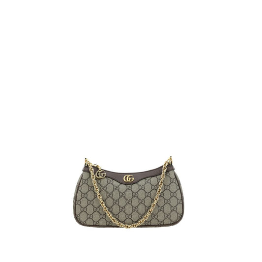 Brown Cotton Crossbody Bag