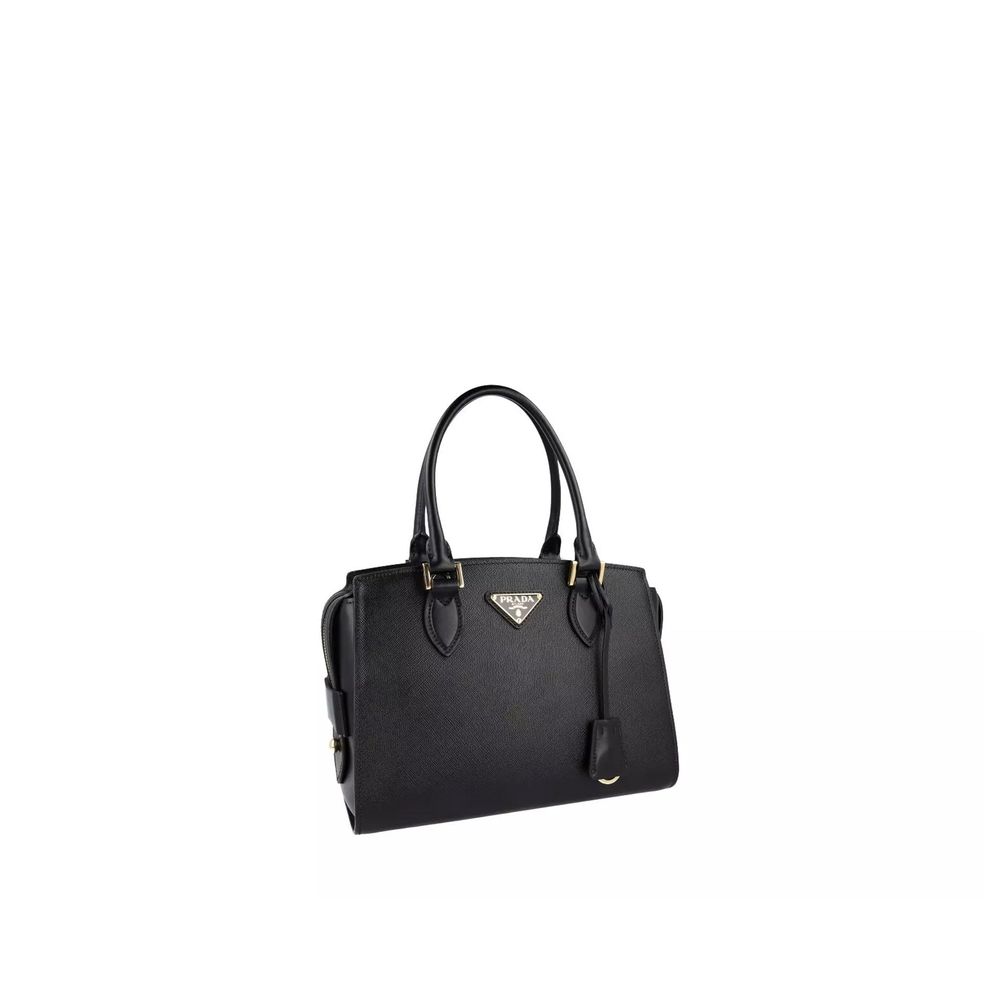 Schwarze Kalbsleder-Handtasche
