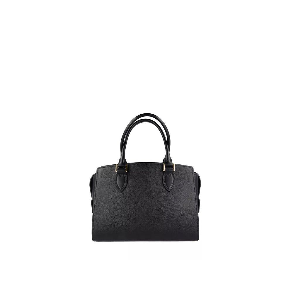 Schwarze Kalbsleder-Handtasche