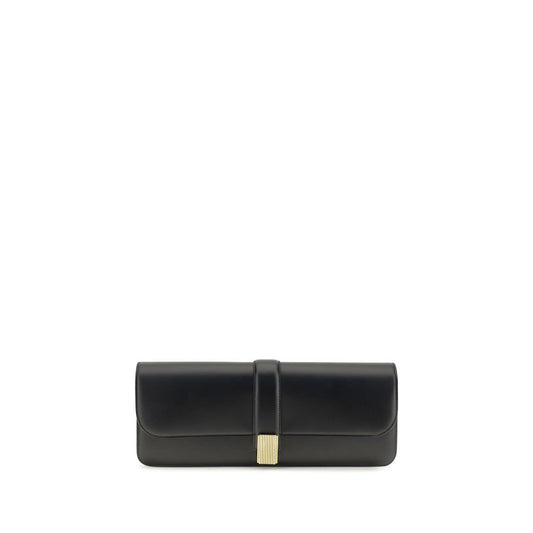 Schwarze Bos Taurus Kalbsleder Clutch
