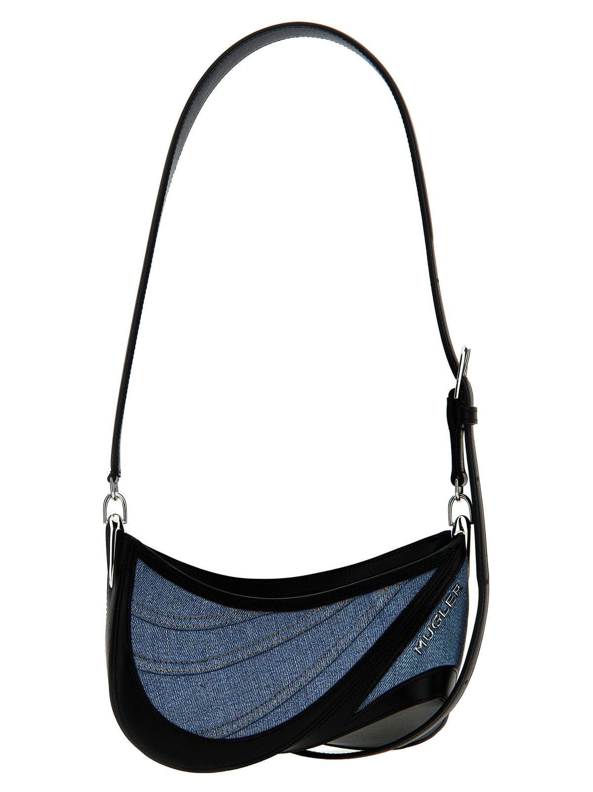Schultertasche aus mehrfarbigem Kalbsleder