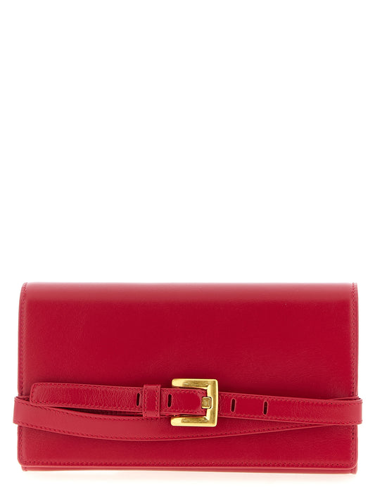 Fuchsia calfskin cardholder