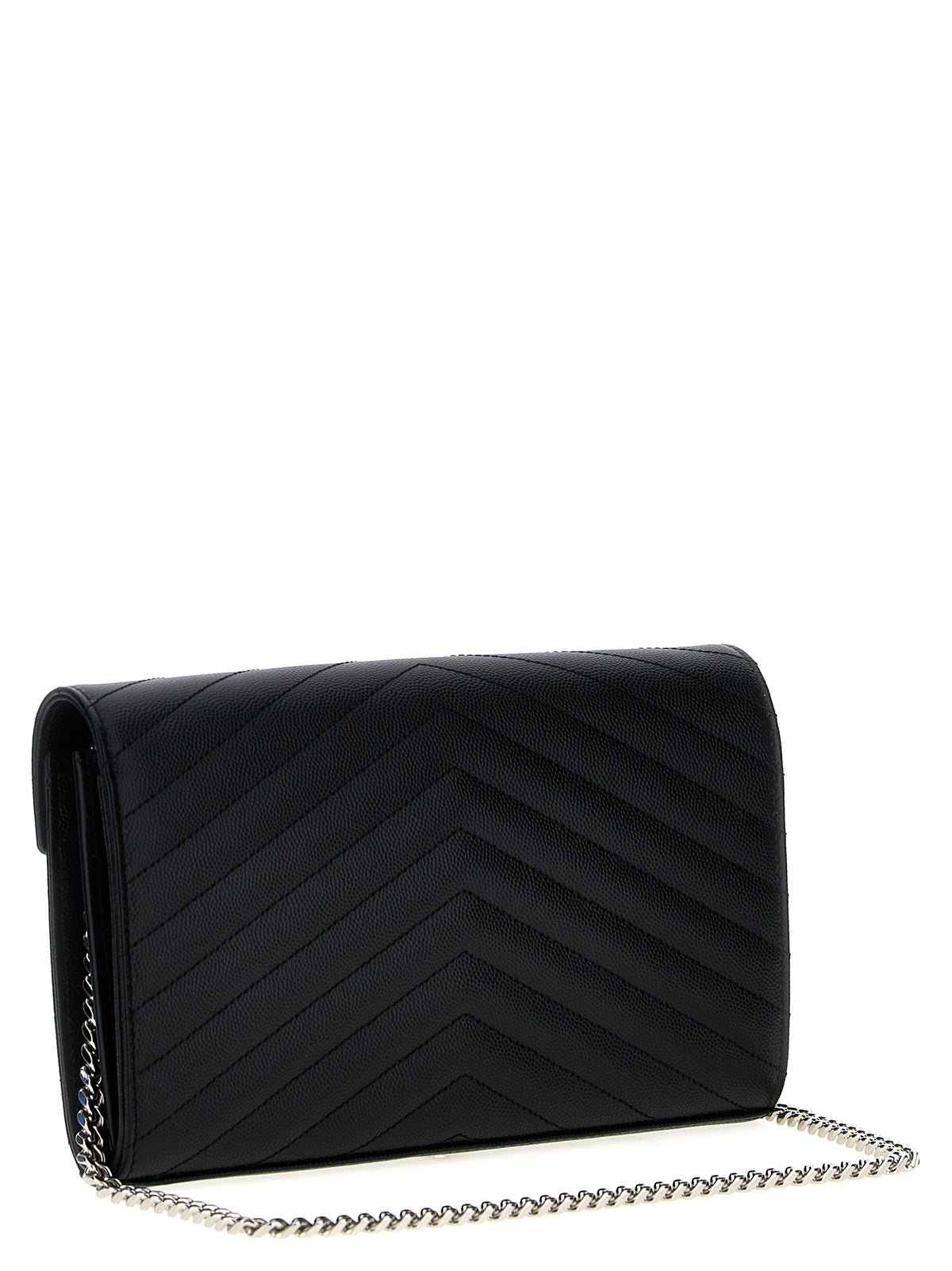 Schwarze Kalbsleder-Clutch