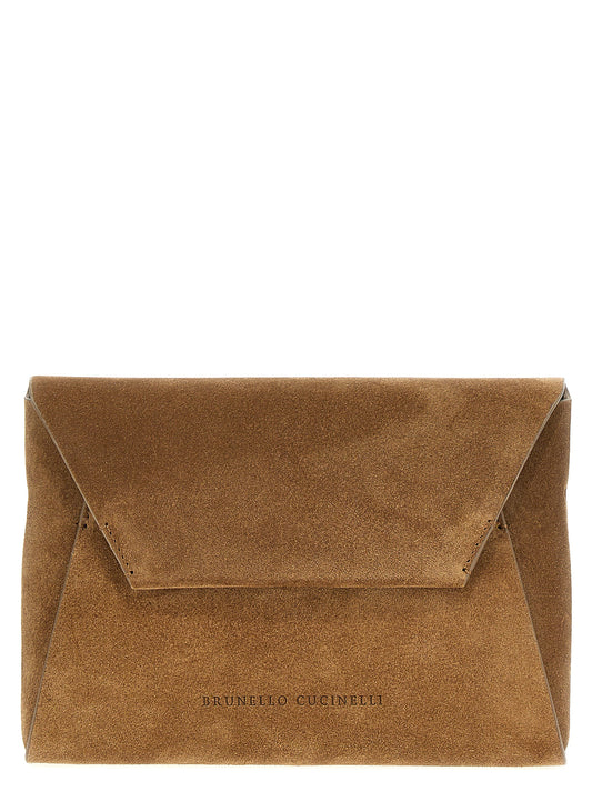 Braune Kalbsleder-Clutch