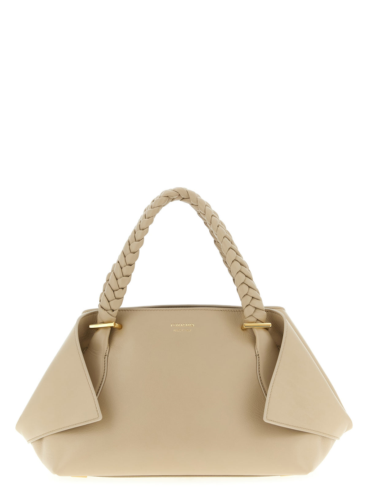 Graue Kalbsleder-Handtasche