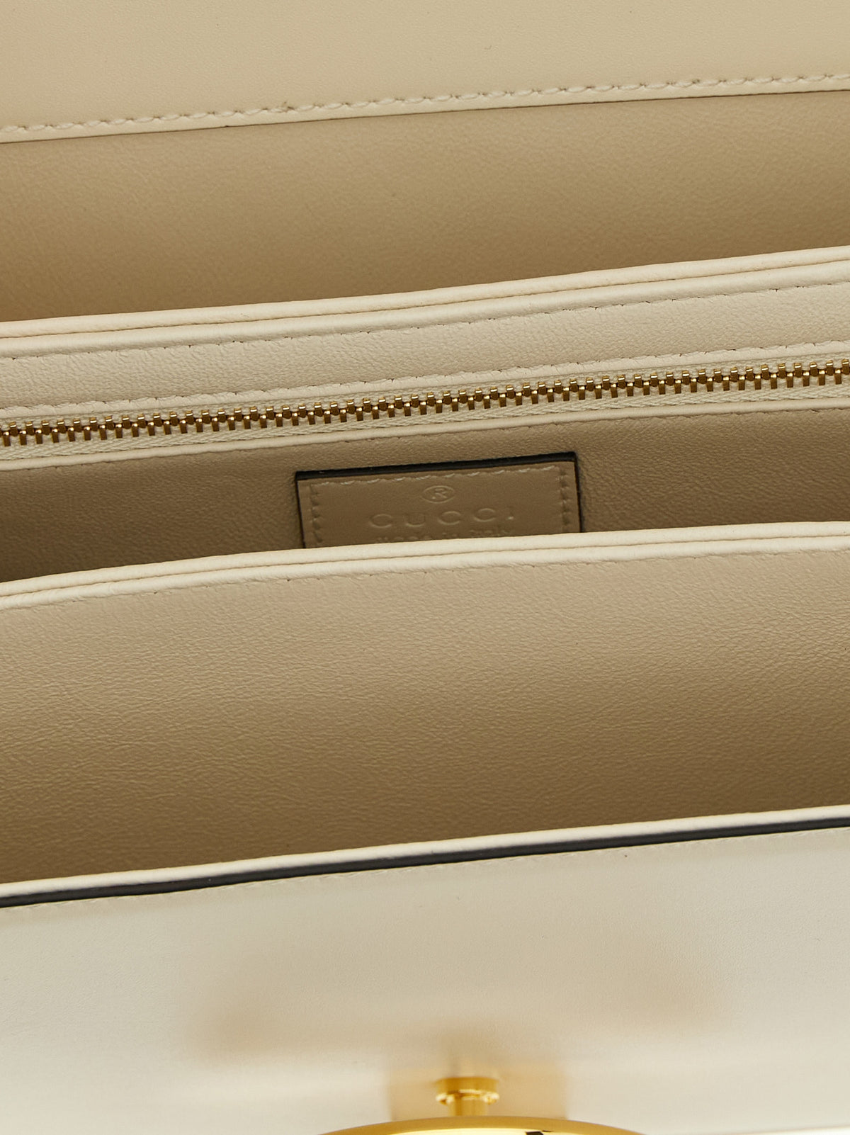 White calfskin shoulder bag