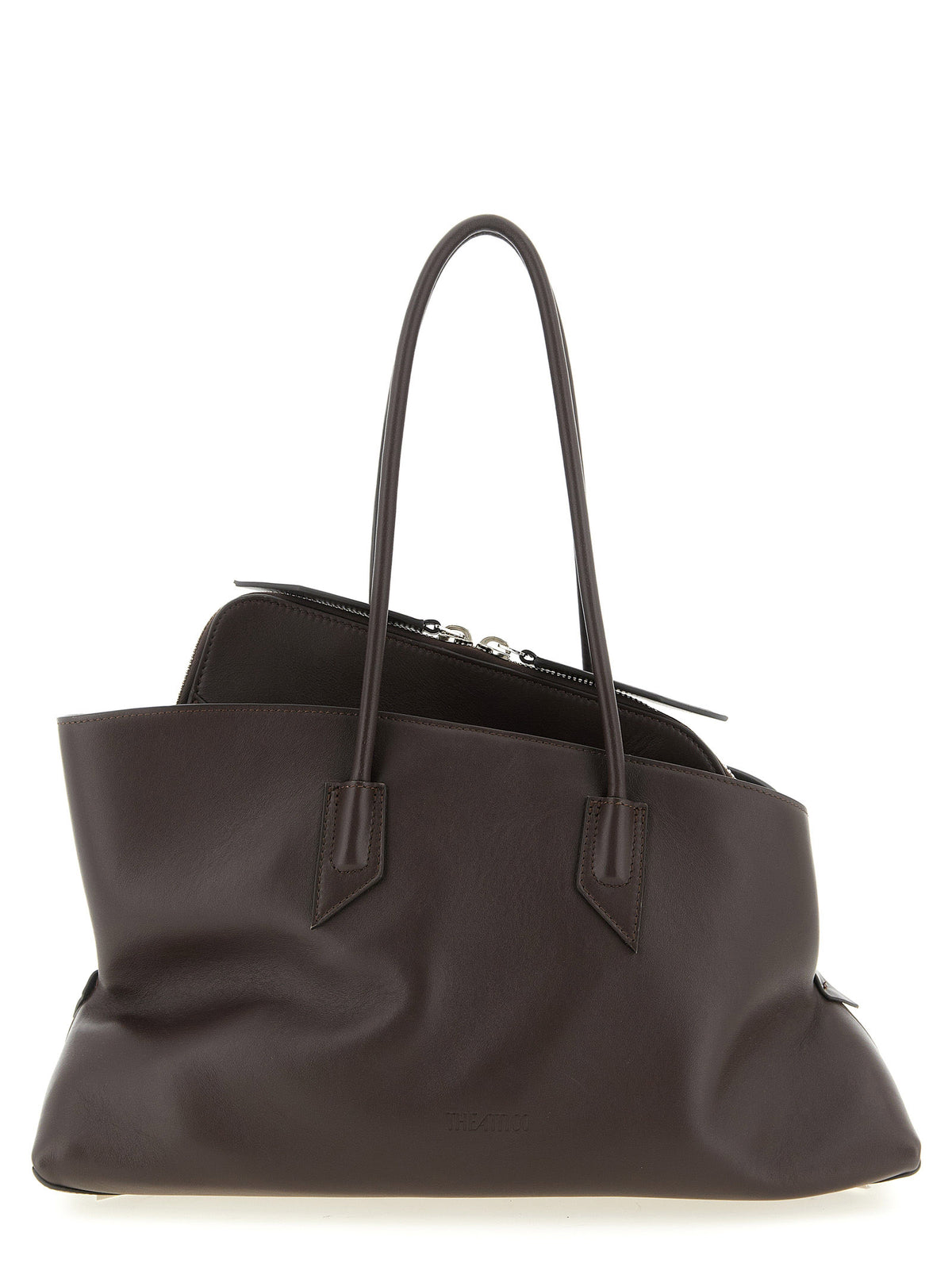 Brown Calfskin Leather Women's Crossbody Bag