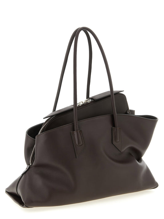 Braunes Kalbsleder Damen Crossbody Tasche