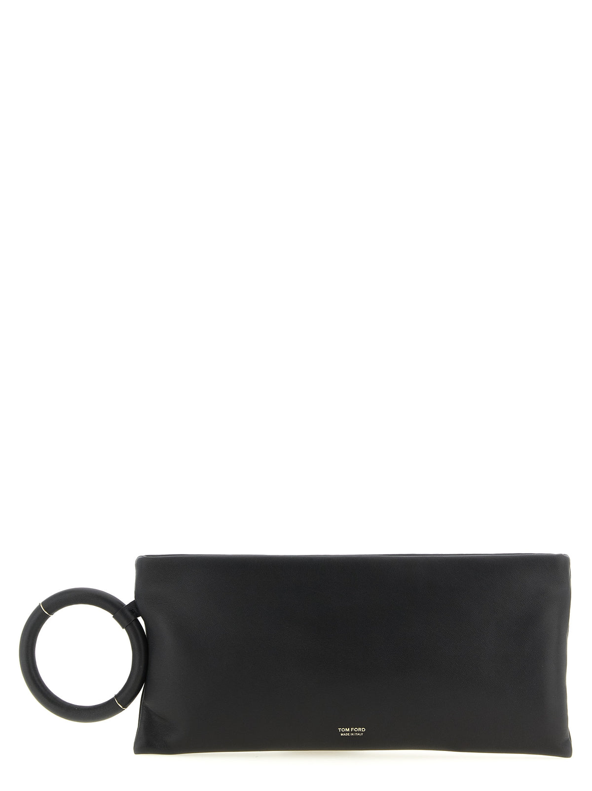 Schwarze Lammleder-Clutch