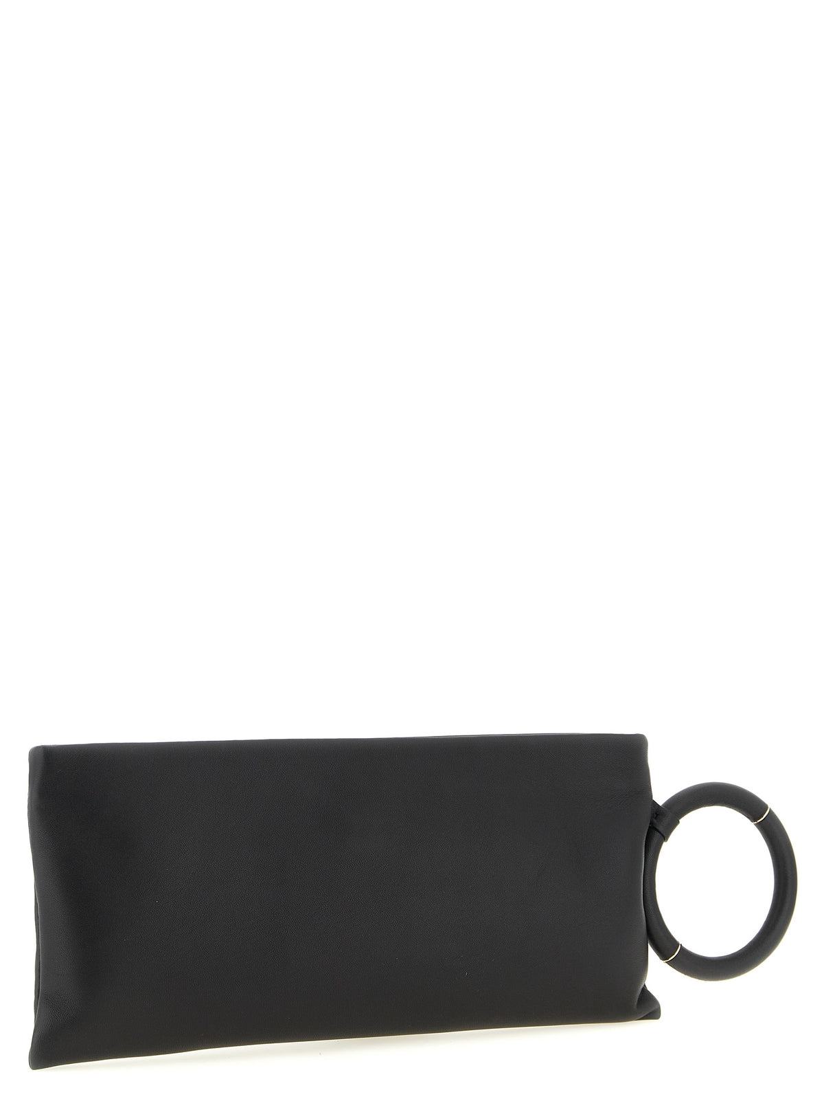 Schwarze Lammleder-Clutch