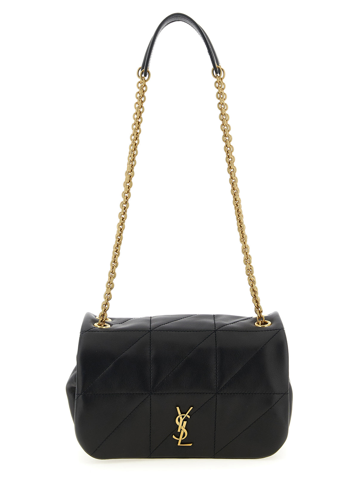 Black Lambskin Shoulder Bag