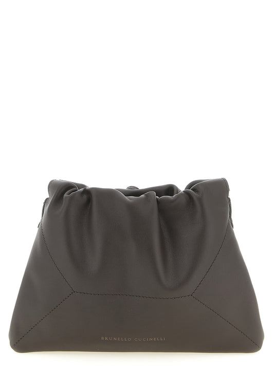 Braune Kalbsleder-Clutch