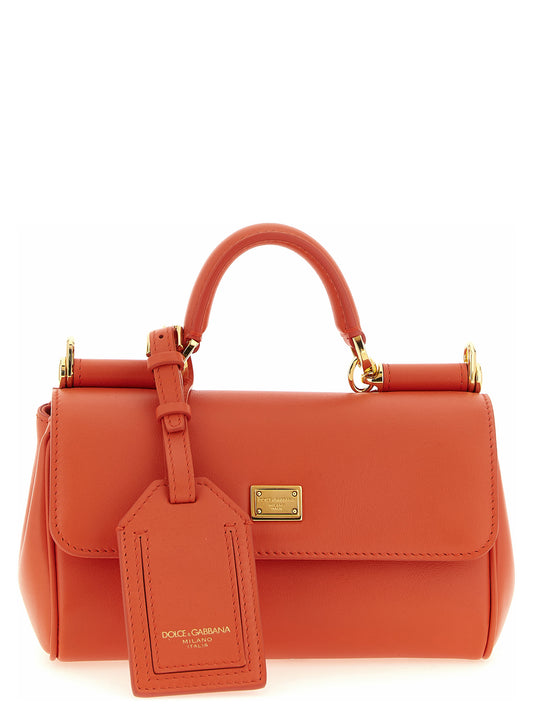 Orange Calfskin Leather Women's Handbag