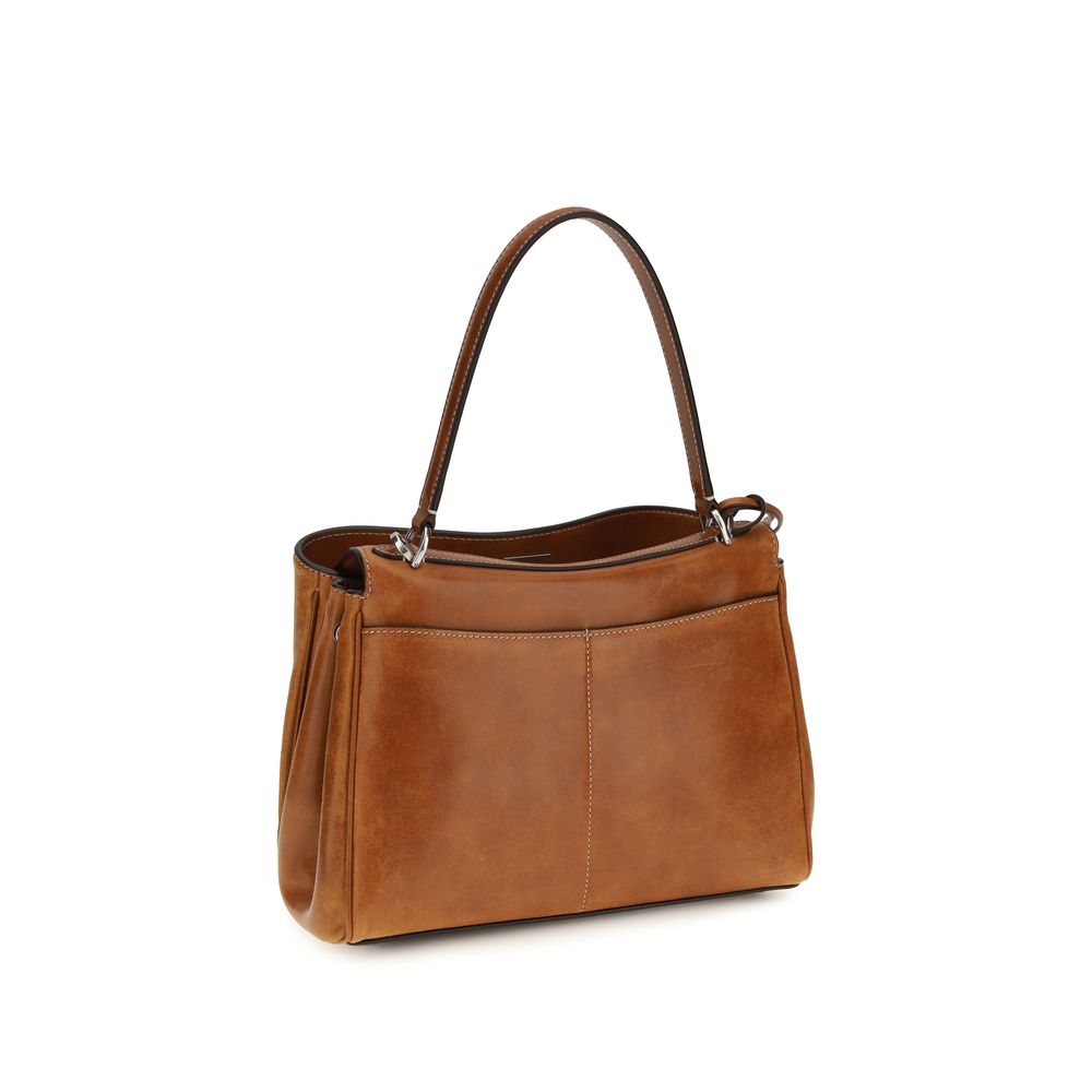 Braune Lammleder Schultertasche Ovis Aries Aries