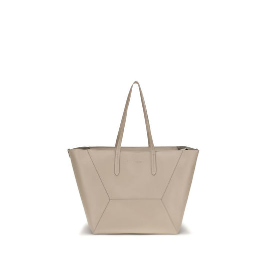 Beige Calf Leather Bos Taurus Handbag