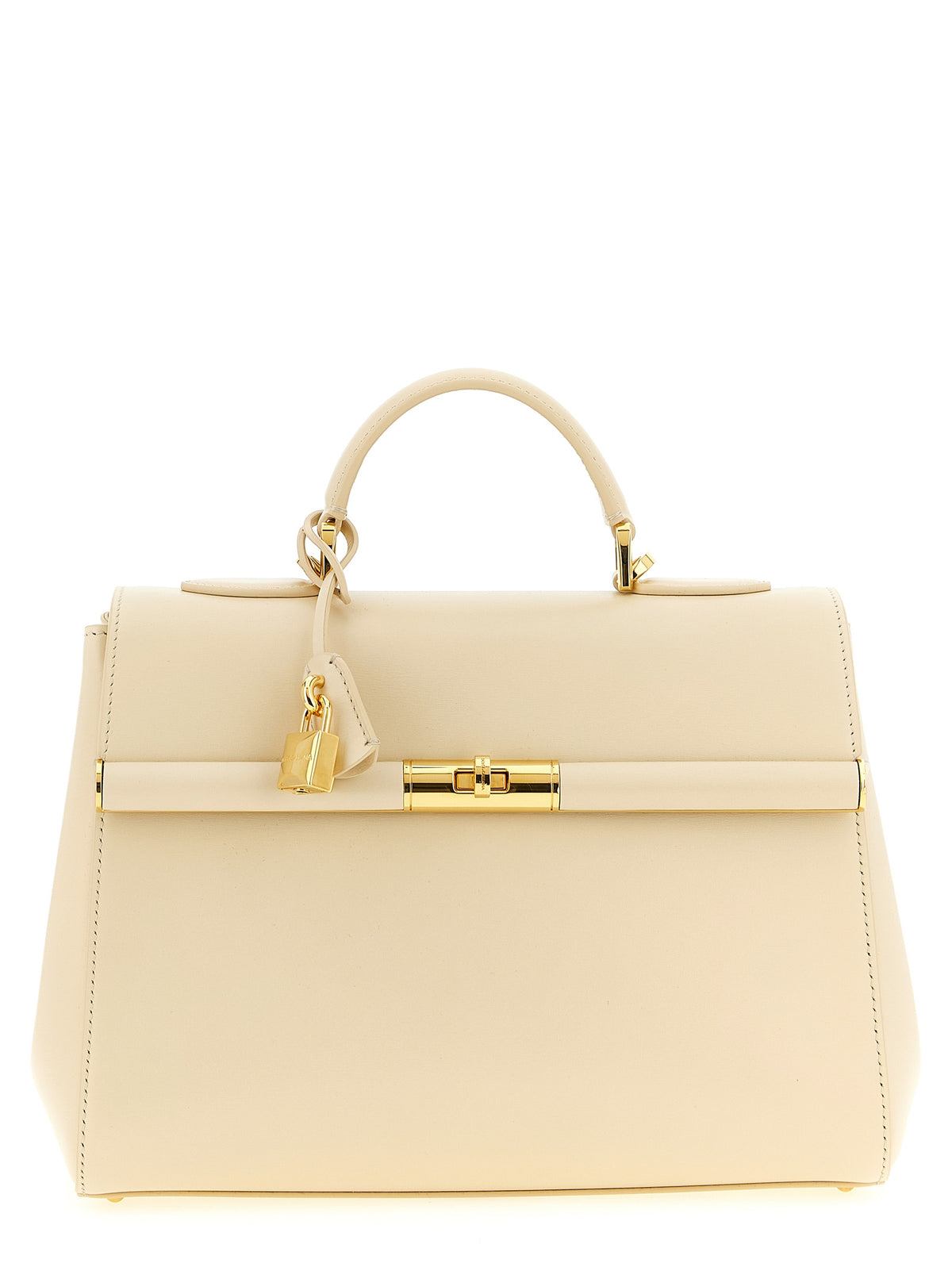 Weiße Lammleder-Handtasche
