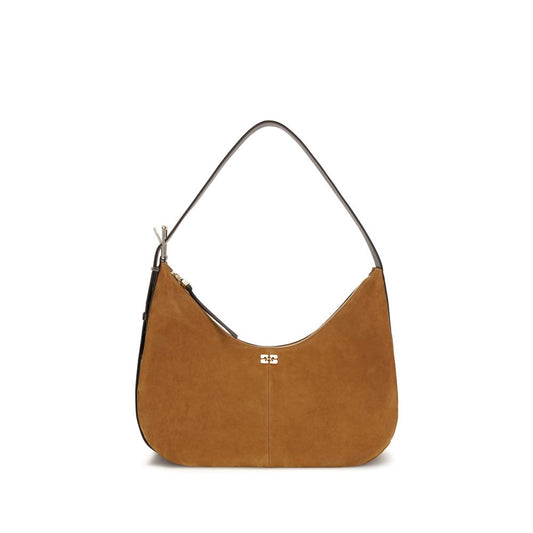 Braune Schultertasche aus recyceltem Polyester