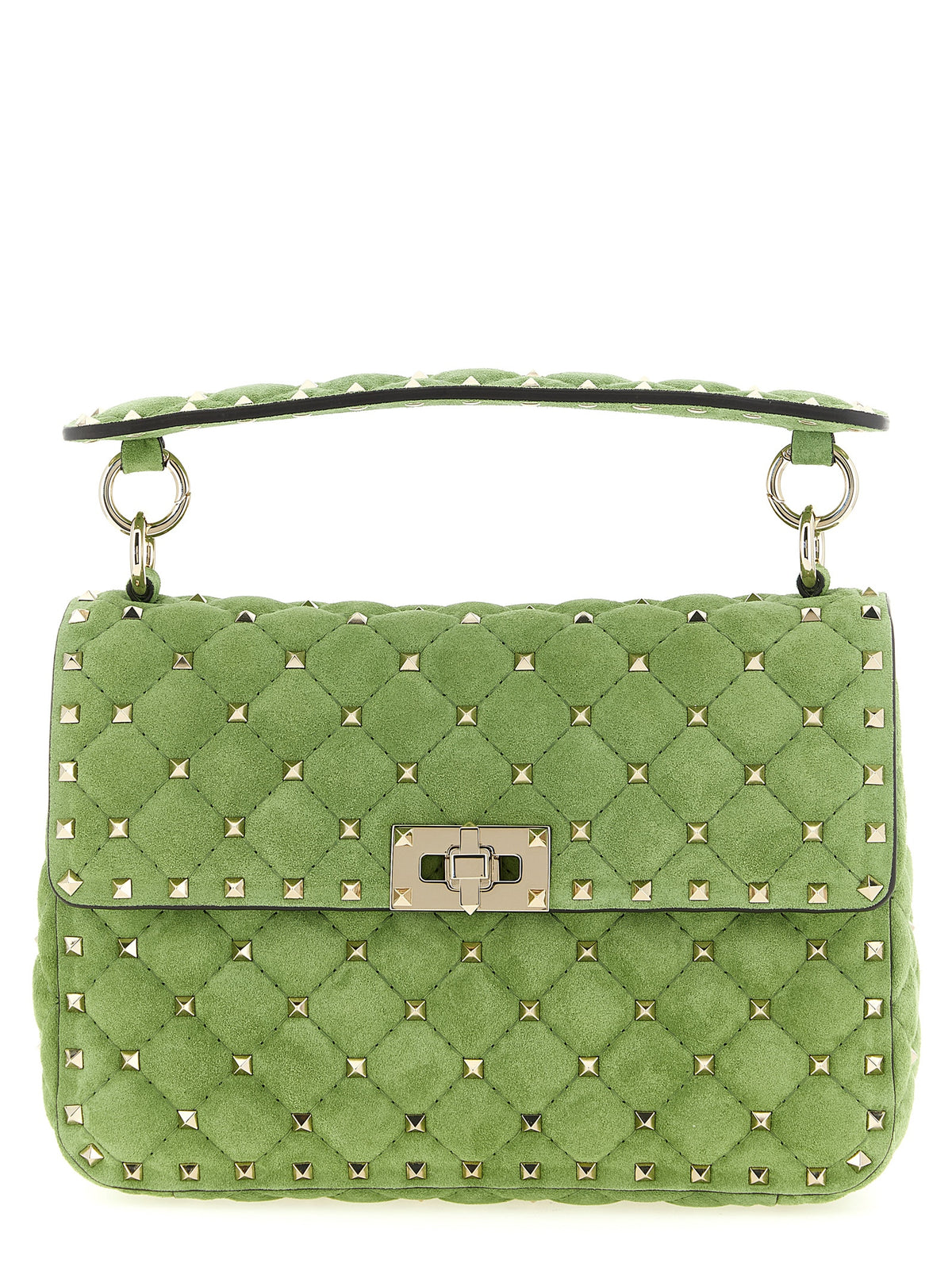 Two-tone calf leather shoulder bag