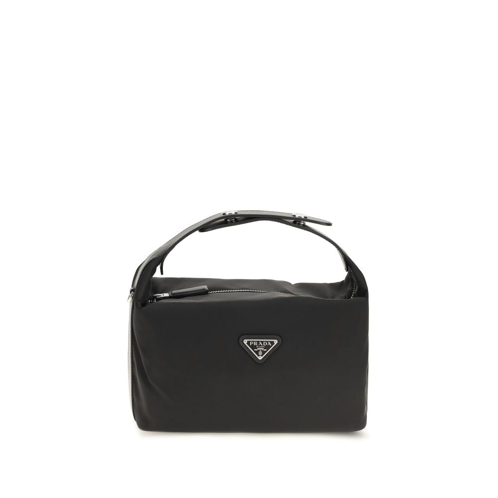 Schwarze Schultertasche aus recyceltem Polyamid