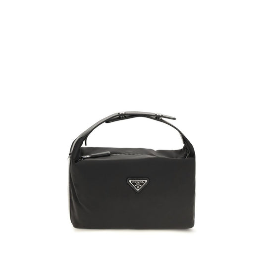 Schwarze Schultertasche aus recyceltem Polyamid
