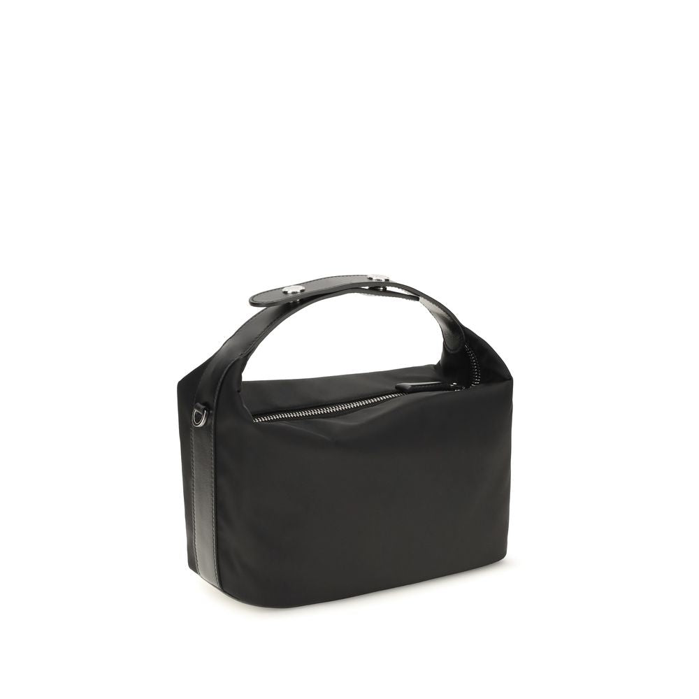 Schwarze Schultertasche aus recyceltem Polyamid