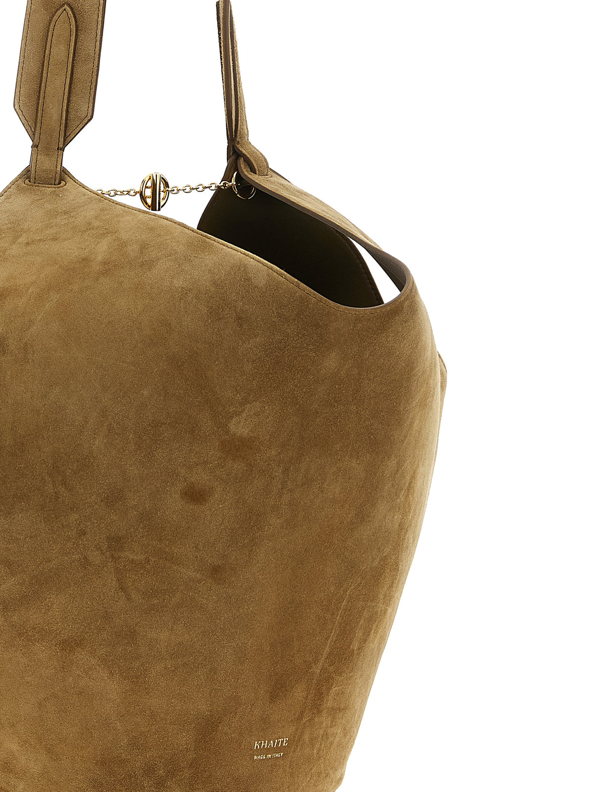 Brown calf leather tote bag