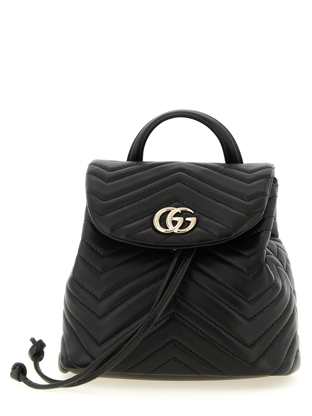 Schwarzer Rucksack aus Lammleder