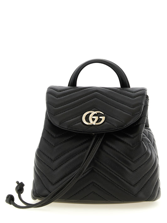 Schwarzer Rucksack aus Lammleder