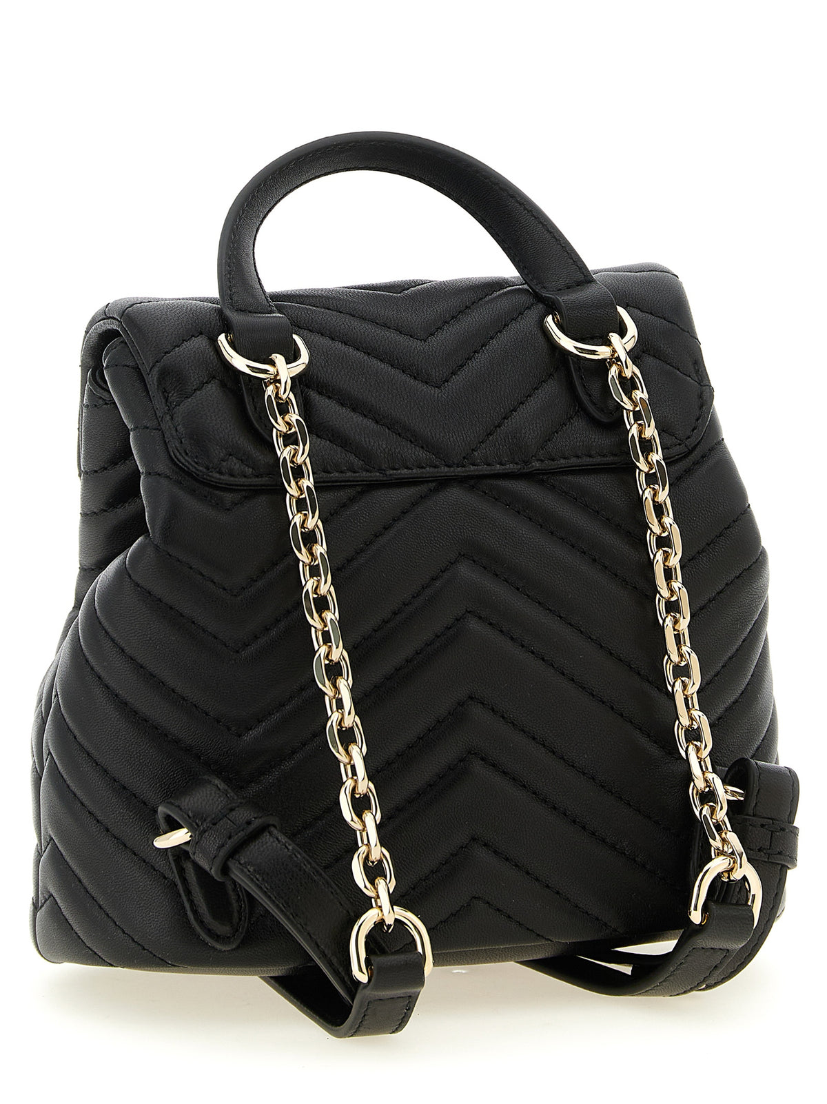 Schwarzer Rucksack aus Lammleder