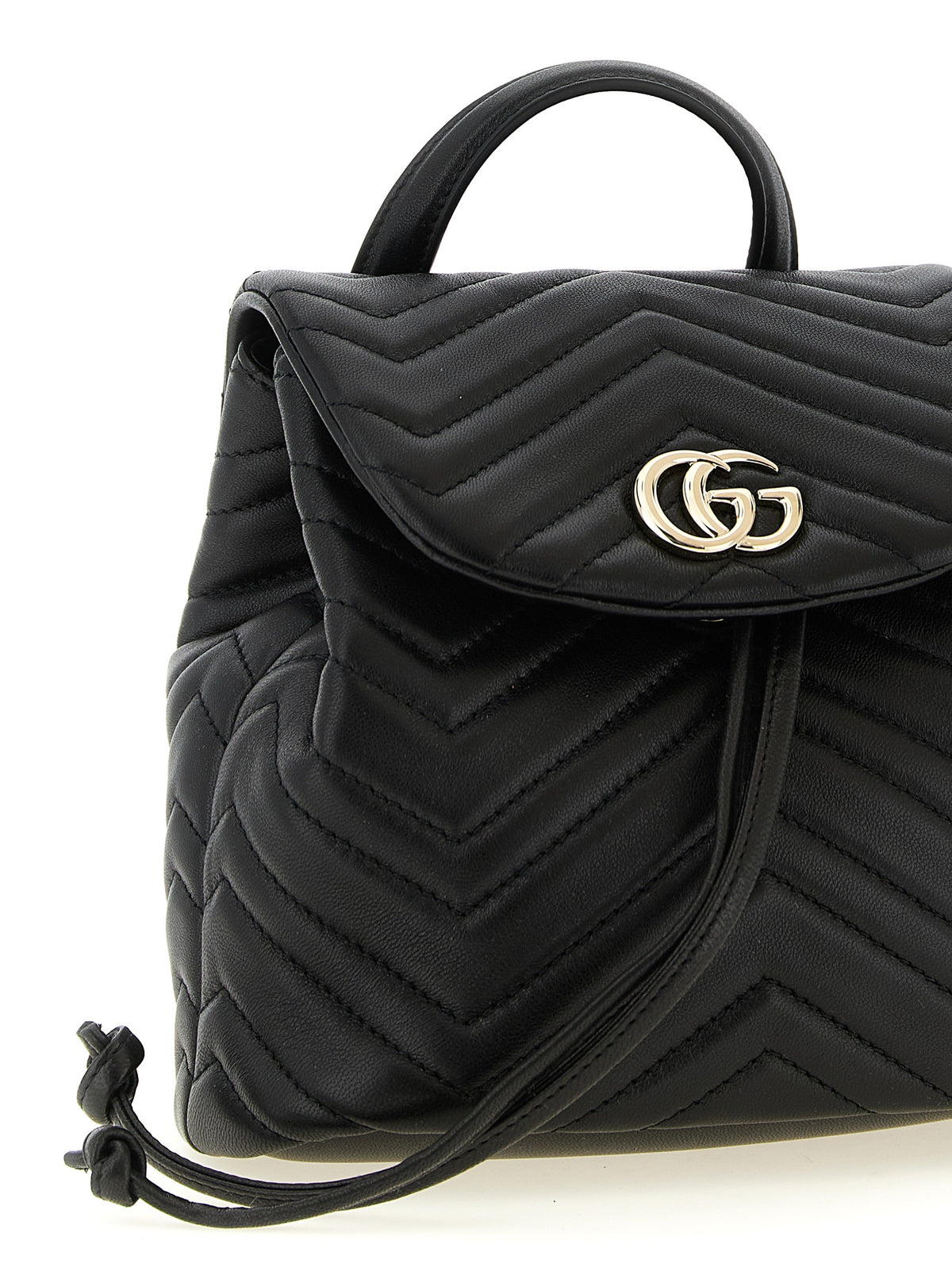 Schwarzer Rucksack aus Lammleder
