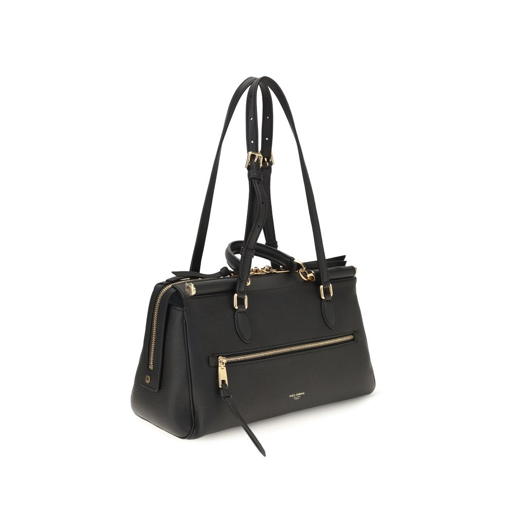 Black Bos Taurus Calf Leather Shoulder Bag