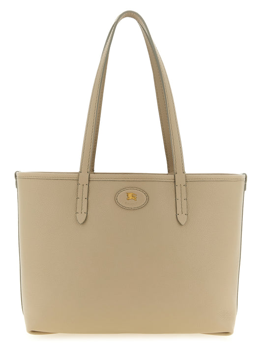 Beige Kalbsleder-Tote Bag