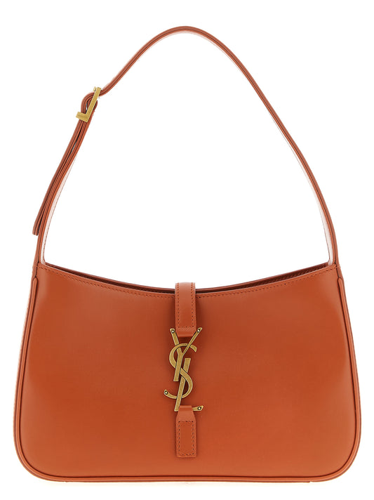Orange Kalbsleder Schultertasche