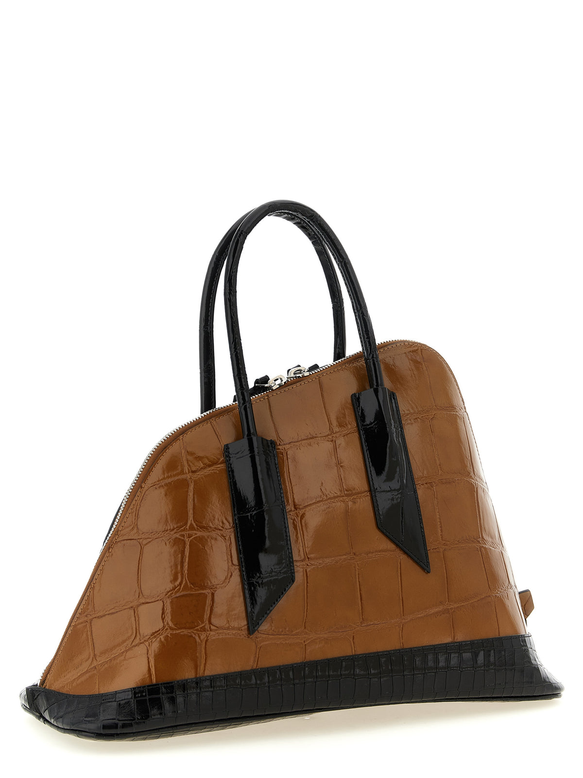 Brown calf leather Bos Taurus handbag