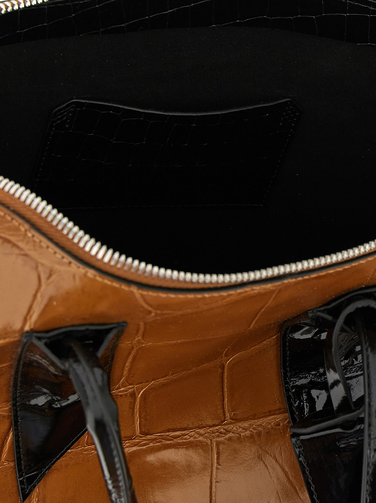 Brown calf leather Bos Taurus handbag