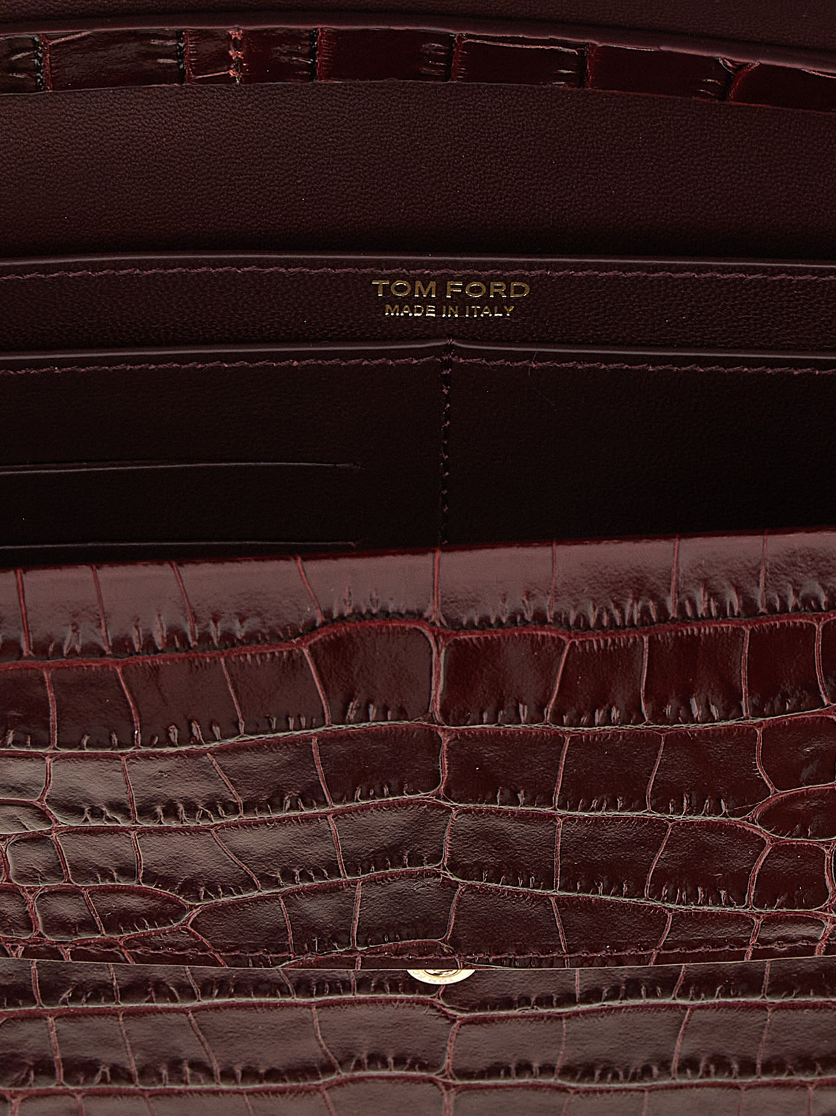 Bordeaux Kalbsleder Clutch