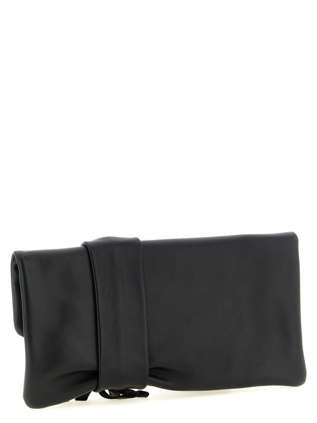 Schwarze Lammleder-Clutch