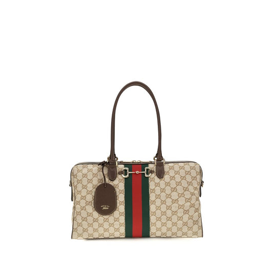 Beige Stoff-Handtasche