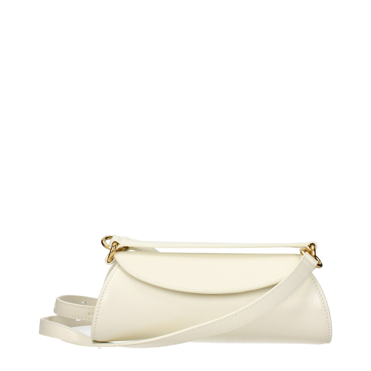Beige Leder Handtasche