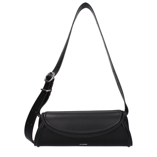 Black leather shoulder bag