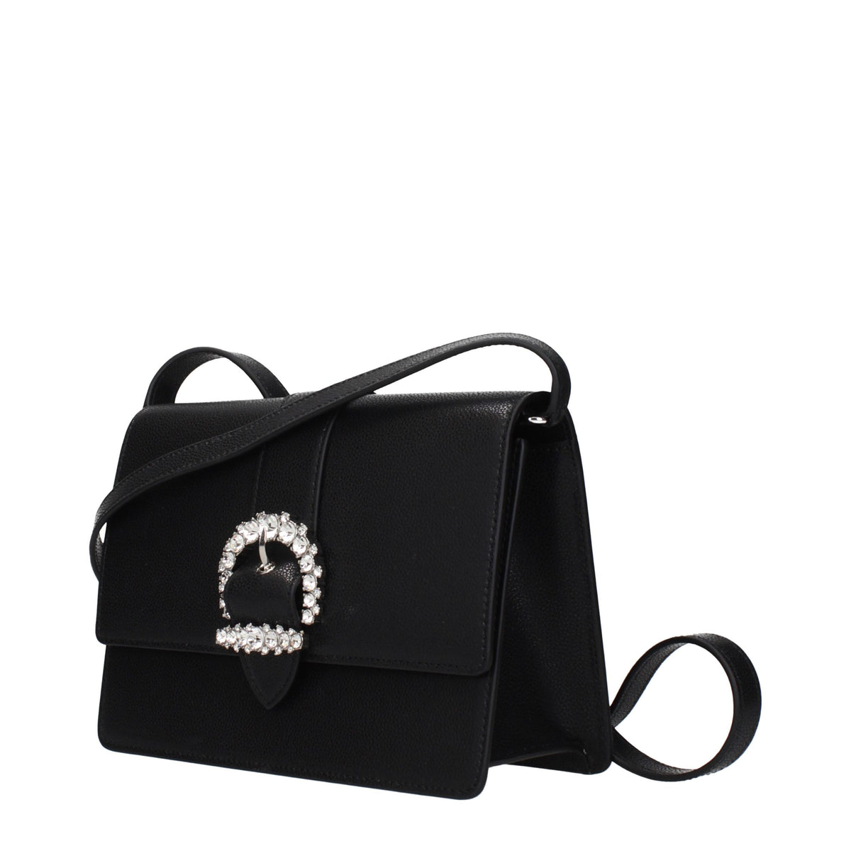 Black leather shoulder bag